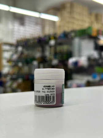 GLITTER PO COSMETICO VERMELHO 4GRS -