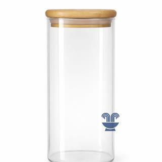 POTE DE VIDRO HERMETICO C/TP MADEIRA 450ML REF:VD9968 - UNID