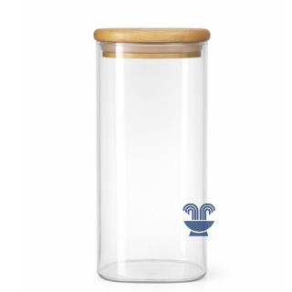 POTE DE VIDRO C/TP E COLHER DE MADEIRA GRANDE REF:VD9992 - UNID