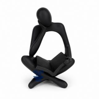 ENFEITE CERAMICA (RESINA) FIGURA ABSTRATO PRETO REF:TDOL-03 - UNID