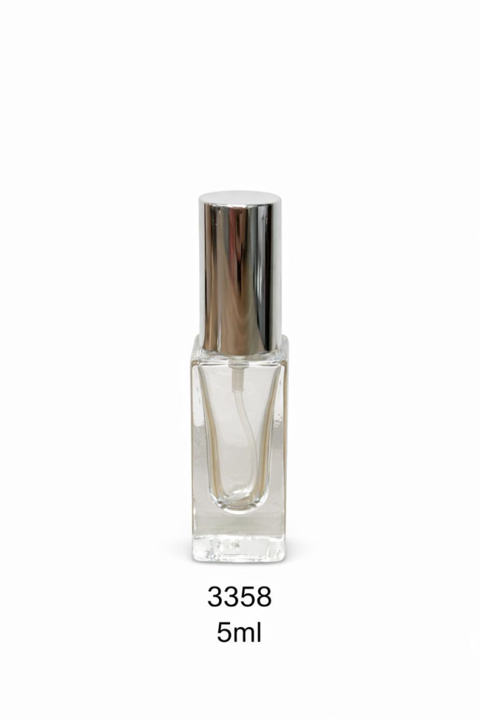 VID PORTA PERFUME 5ML SQUARE C/VAL PRATA REF:25094 - UNID