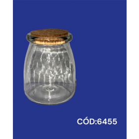 POTE DE VIDRO R.4200/1 LEITEIRA C/ROLHA  215ML - UNID