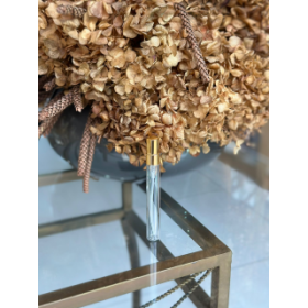 FLACONETE DE VIDRO 10ML TRANSP. C/VAL OURO - UNID