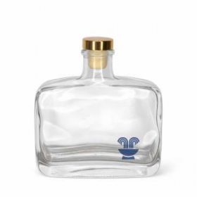 GARRAFA DE VIDRO DUBLIN C/ROLHA DOURADA 200ML