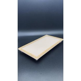 BANDEJA EL464 12X22 VANILLA C/MANTA DOURADO - UNID