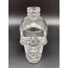 GARRAFA DE VIDRO CAVEIRA B/28 180ML 1702 - PECA