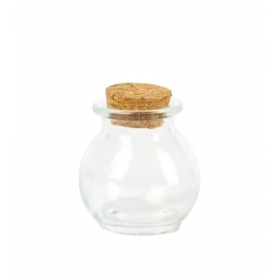 GARRAFA DE VIDRO 50ML BOLA C/ROLHA R: GF5325 - UNID