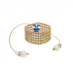 ACESS.COLAR C/STRASS DOURADO - UNID