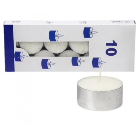 VELA RECHAUD C/10 23G BRANCA NA FORMA - UNID