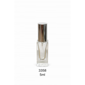 VID PORTA PERFUME 5ML SQUARE C/VAL PRATA REF:25094 - UNID