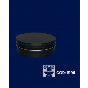 LATA DE ALUMINIO REDONDA P PRETA FOSCO 50ML - UNID