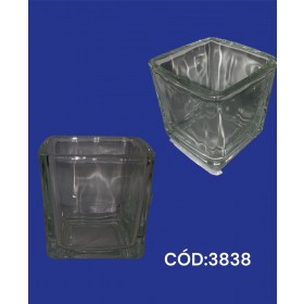 PORTA VELA DE VIDRO QUADRADO